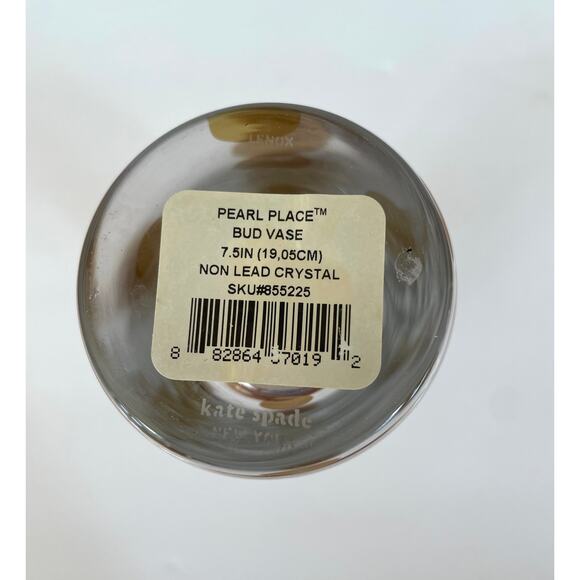 Kate Spade - Lenox Pearl Place Vase, 7.5"H, gold dots, crystal - Picture 3 of 4